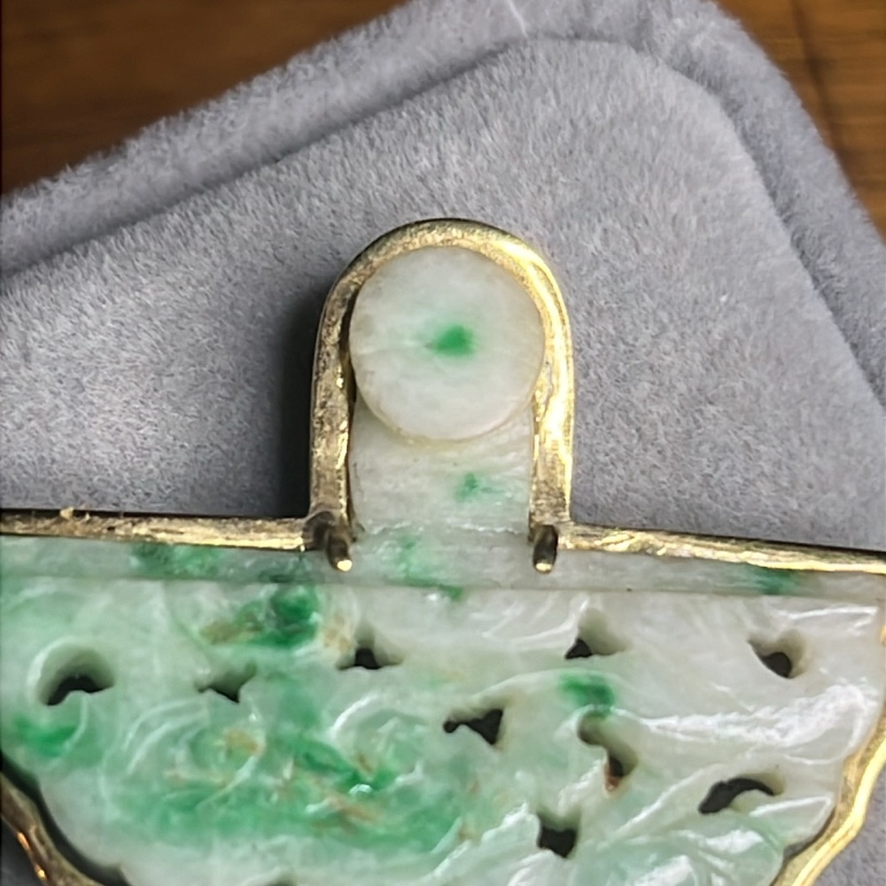 Vintage Jade angel 14 karat gold - Picture 6 of 8